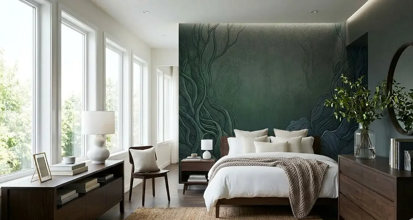 El uso estratégico de colores oscuros en las paredes dormitorio